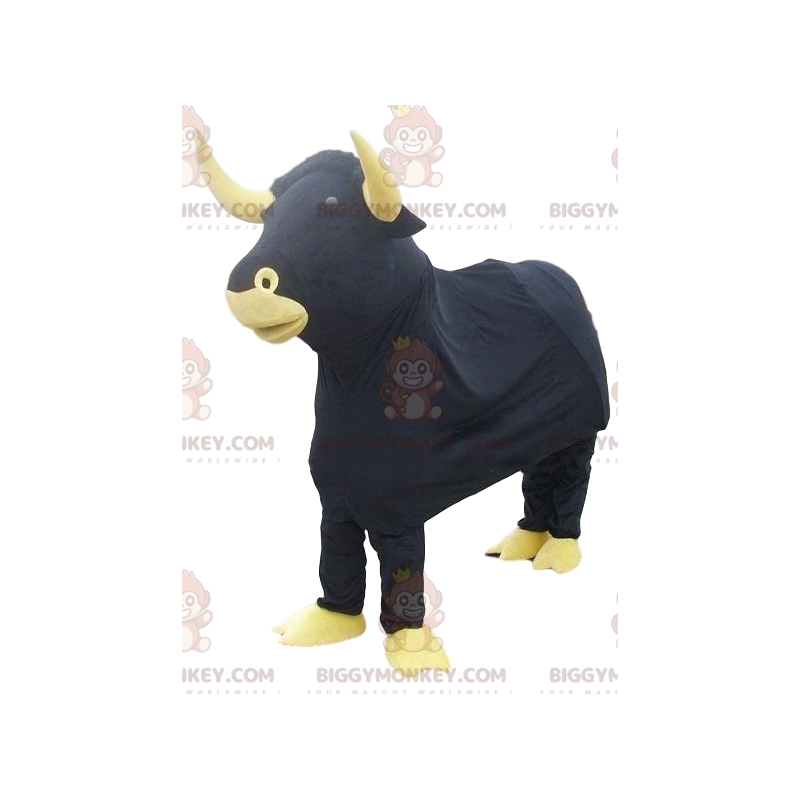Costume da mascotte Black Bull BIGGYMONKEY™. costume da toro - Costume da mascotte Black Bull BIGGYMONKEY™. costume da toro -