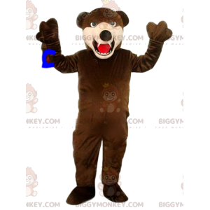 BIGGYMONKEY™ Roaring Brown Bear Mascot Costume. brown bear