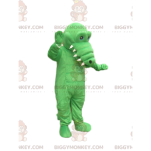 Disfraz de mascota de cocodrilo verde BIGGYMONKEY™. Disfraz de