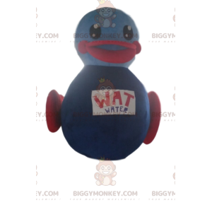 BIGGYMONKEY™ inflatable purple duck mascot costume. duck