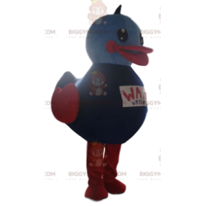 BIGGYMONKEY™ inflatable purple duck mascot costume. duck