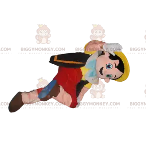 Traje de mascote BIGGYMONKEY™ de Pinóquio com seu chapéu