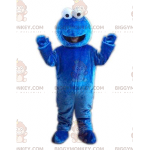 Costume de mascotte BIGGYMONKEY™ de monstre bleu avec des yeux