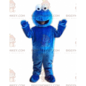 BIGGYMONKEY™ Costume da mascotte Mostro blu con occhi finti -