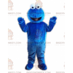 BIGGYMONKEY™ Maskottchenkostüm Blaues Monster mit Kulleraugen -