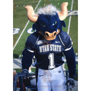 Giant Awesome Blue Buffalo Bull BIGGYMONKEY™ Maskottchen-Kostüm