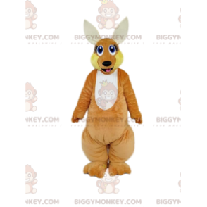 BIGGYMONKEY™ Maskottchen-Kostüm Braunes Känguru mit Awake-Look - Känguru-Maskottchen - BIGGYMONKEY_013250 - BiggyMonkey.com