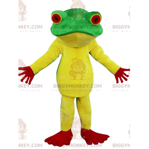 Green, Yellow & Red Frog BIGGYMONKEY™ Mascot Costume -