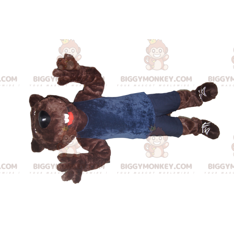 Costume de mascotte BIGGYMONKEY™ d'ours brun en tenue de sport Costume de mascotte BIGGYMONKEY™ d'ours brun en tenue de sport
