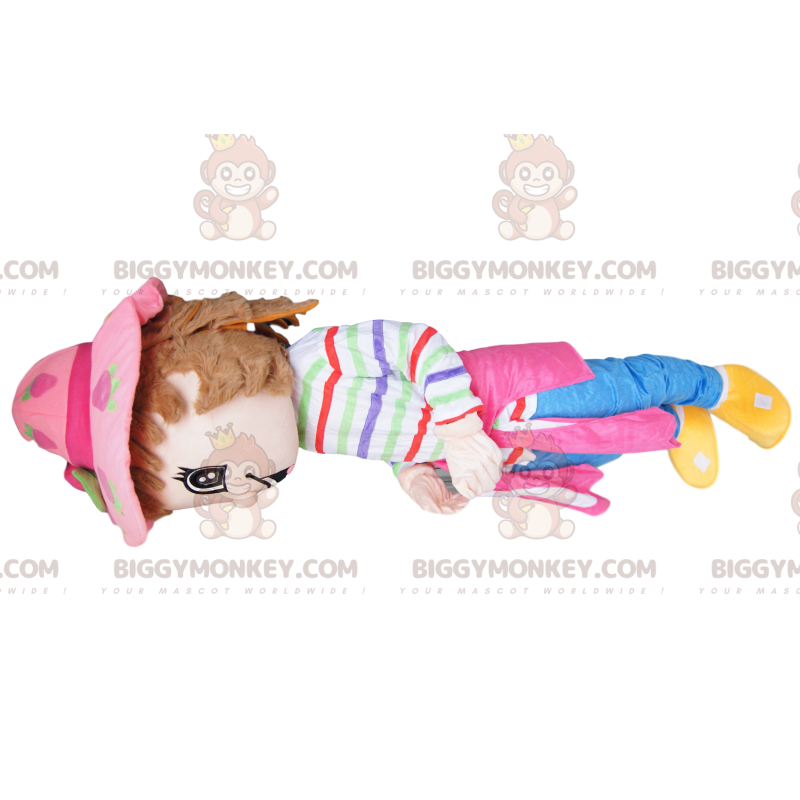 Flirtatious Little Girl BIGGYMONKEY™ Mascot Costume - With Cute Flirtatious Little Girl BIGGYMONKEY™ Mascot Costume - With Cute