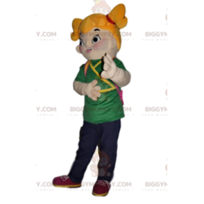  Disfraz de mascota BIGGYMONKEY™ para niña pequeña con coletas rubias - Mascotas de niños y niñas - BiggyMonkey.com