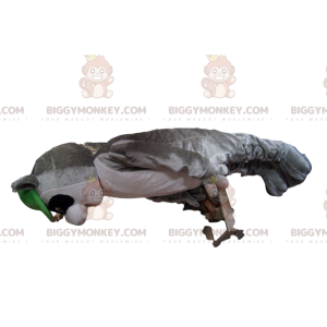 Στολή μασκότ Ρακούν BIGGYMONKEY™, με πράσινο καπέλο