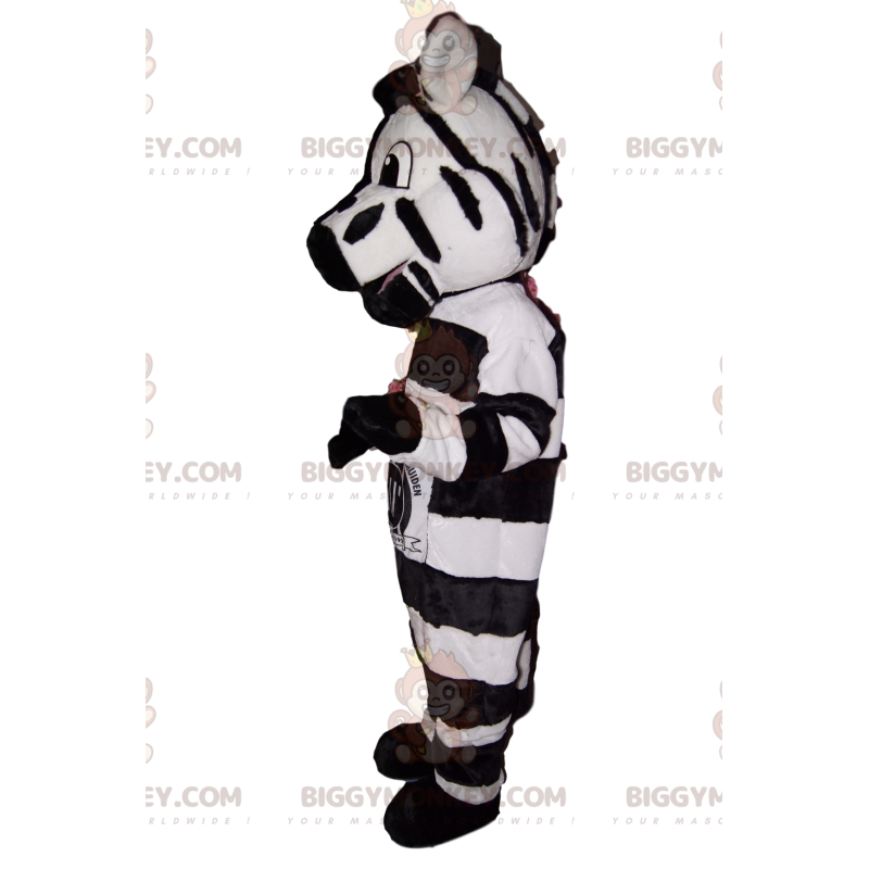 Amazing and funny zebra BIGGYMONKEY™ mascot costume. –