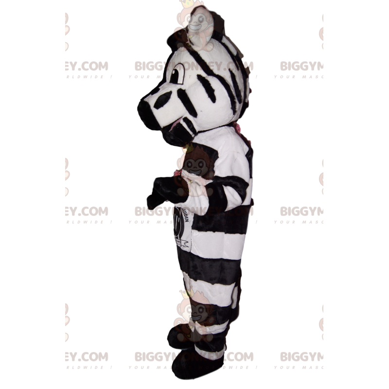 Amazing and funny zebra BIGGYMONKEY™ mascot costume. -