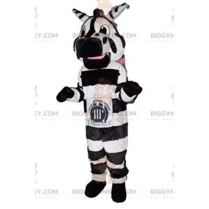 Amazing and funny zebra BIGGYMONKEY™ mascot costume. –