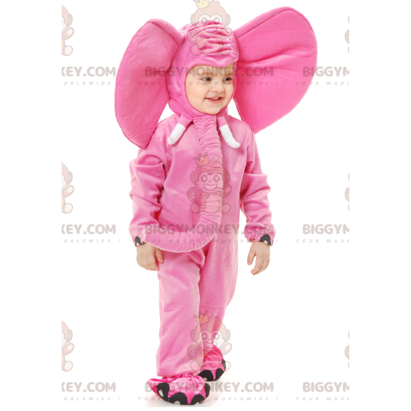 Rosa elefantkostyme med stor snabel - Elefantmasker - BIGGYMONKEY_01566 - BiggyMonkey.com