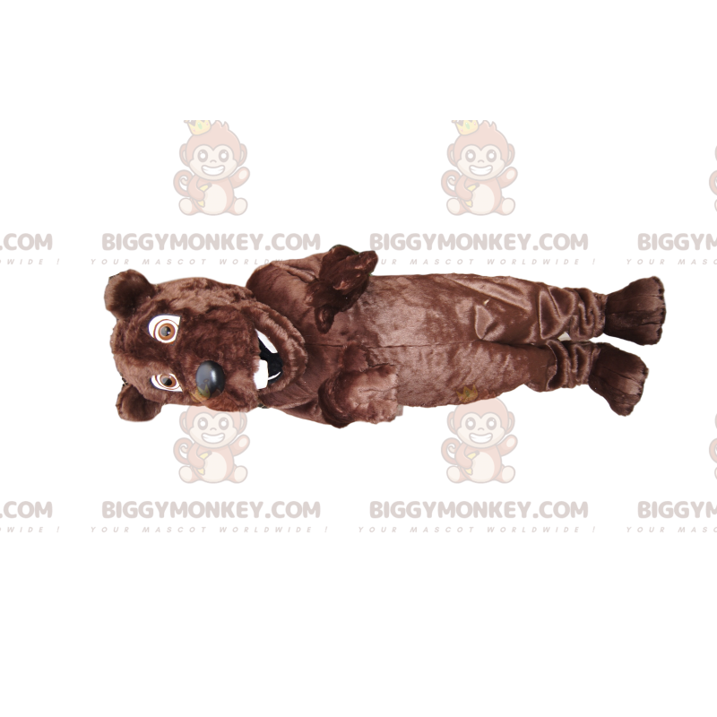 Very Happy Brown Bear BIGGYMONKEY™ maskottiasu, jossa söpö Very Happy Brown Bear BIGGYMONKEY™ maskottiasu, jossa söpö
