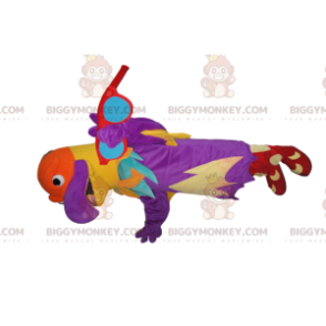 Vícebarevný kostým maskota BIGGYMONKEY™ s červenými brýlemi - Pták maskot - BIGGYMONKEY_013270 - BiggyMonkey.com