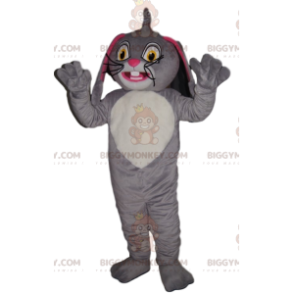 BIGGYMONKEY™ μασκότ στολή Exalted Grey and White Bunny με
