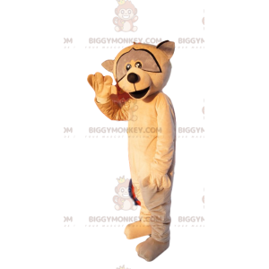 Beige Raccoon BIGGYMONKEY™ Mascot Costume. raccoon costume -