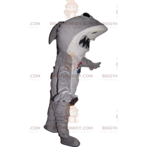 Fierce White and Grey Shark BIGGYMONKEY™ maskotkostume -
