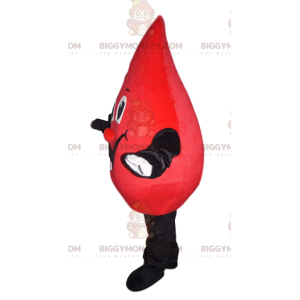 Κοστούμι μασκότ BIGGYMONKEY™ Red Blob με μεγάλο χαμόγελο -