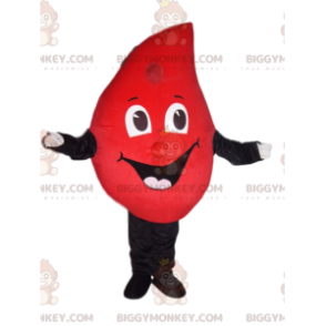 Traje de mascote Red Blob BIGGYMONKEY™ com um grande sorriso –