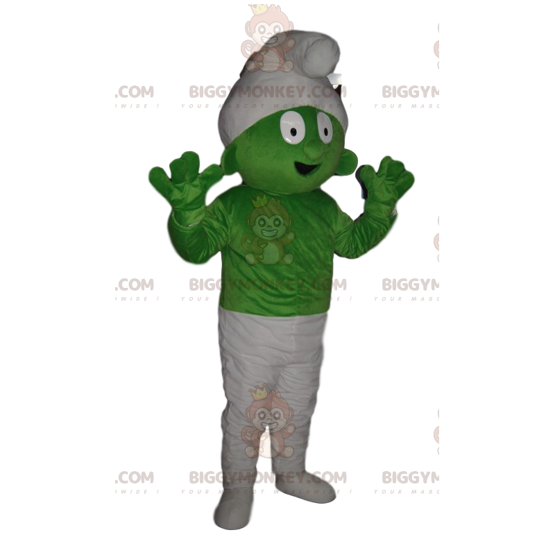 Erittäin koominen vihreä Smurffi BIGGYMONKEY™ maskottiasu - Erittäin koominen vihreä Smurffi BIGGYMONKEY™ maskottiasu -