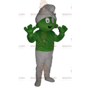 Very Comical Green Smurf BIGGYMONKEY™ Mascot Costume –