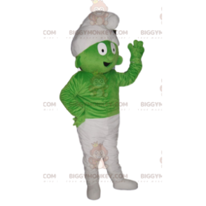 Sehr komisches grünes Schlumpf BIGGYMONKEY™ Maskottchenkostüm -