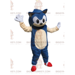 Disfraz de mascota BIGGYMONKEY™ de Sonic the Blue Sega Super