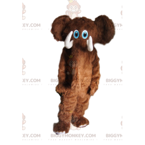Kostium maskotki BIGGYMONKEY™ Zabawny brązowy mamut z ładnymi
