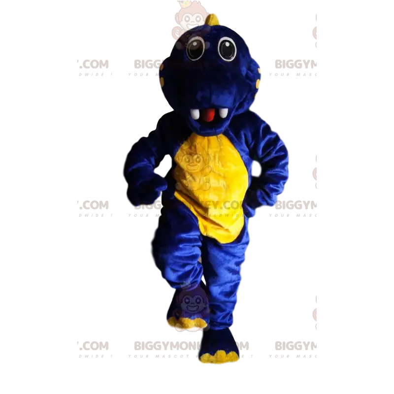 Midnight Blue and Yellow Dinosaur BIGGYMONKEY™ Mascot Costume – Midnight Blue and Yellow Dinosaur BIGGYMONKEY™ Mascot Costume –