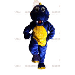 Kostým maskota Půlnočního modrého a žlutého dinosaura BIGGYMONKEY™ - Dinosauři maskoti - BIGGYMONKEY_013297 - BiggyMonkey.com