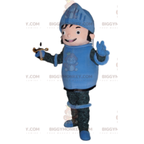  Happy Knight In Blue Armor BIGGYMONKEY™ maskottiasu - Ihmisen maskotit - BIGGYMONKEY_013301 - BiggyMonkey.com