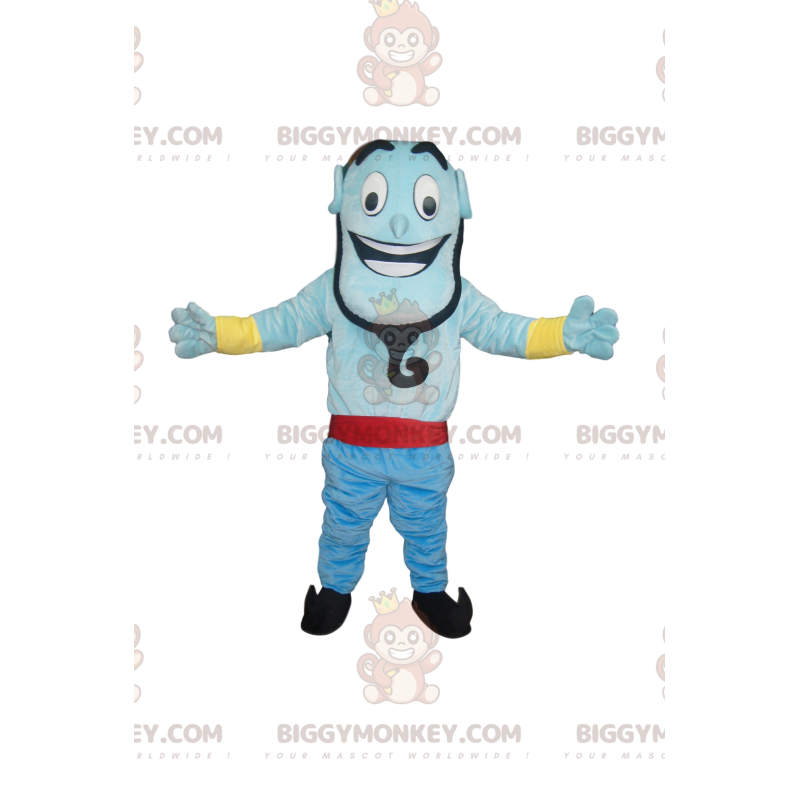 Mycket glad Genie Aladdin BIGGYMONKEY™ maskotdräkt - Mycket glad Genie Aladdin BIGGYMONKEY™ maskotdräkt -