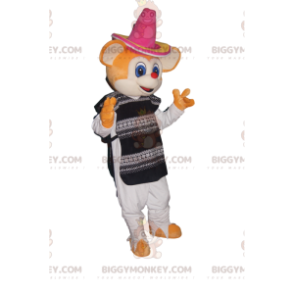 Orange Mouse BIGGYMONKEY™ Mascot Costume with Sombrero and