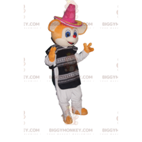 Orange Mouse BIGGYMONKEY™ maskotkostyme med sombrero og tradisjonell tunika - Musemaskot - BIGGYMONKEY_013304 - BiggyMonkey.com