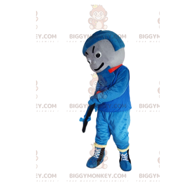 Hockey Player Blue Sportswear BIGGYMONKEY™ Mascot Costume -