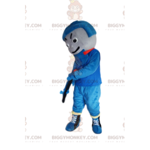 Hockey Player Blue Sportswear BIGGYMONKEY™ maskottiasu -