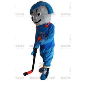 Hockey Player Blue Sportswear BIGGYMONKEY™ Mascot Costume -