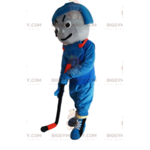 Hockey Player Blue Sportswear BIGGYMONKEY™ Mascot Costume -