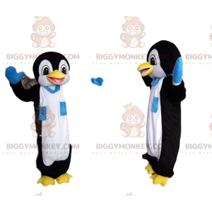 BIGGYMONKEY™ Disfraz de mascota pingüino divertido con bufanda