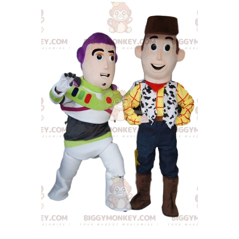 BIGGYMONKEY™s mascot duo of Woody and Buzz Lightyear, from Toy