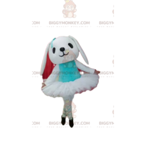Kostium maskotka białego królika BIGGYMONKEY™ z tutu -