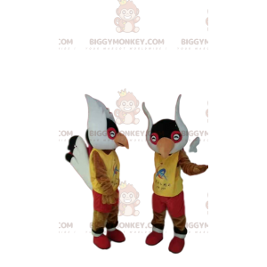 Black Birds BIGGYMONKEY™ Mascot Costume Duo, urheiluasut -