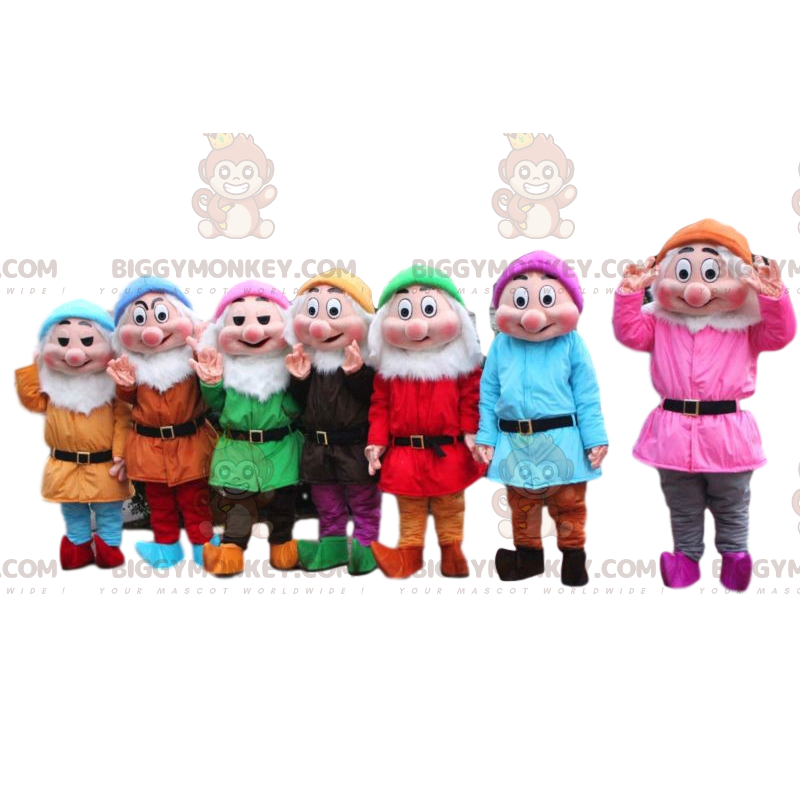 Seven Dwarfs BIGGYMONKEY™ maskottibändi - Biggymonkey.com Seven Dwarfs BIGGYMONKEY™ maskottibändi - Biggymonkey.com