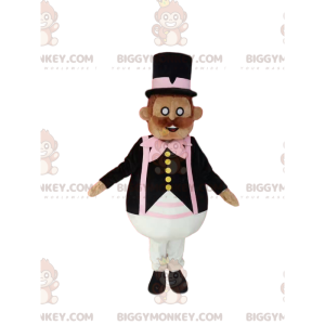 Kostium maskotka wąsaty dżentelmen BIGGYMONKEY™ ze stylowym