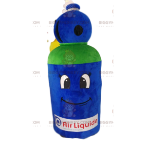 Blå og grøn gasbeholder BIGGYMONKEY™ maskotkostume -