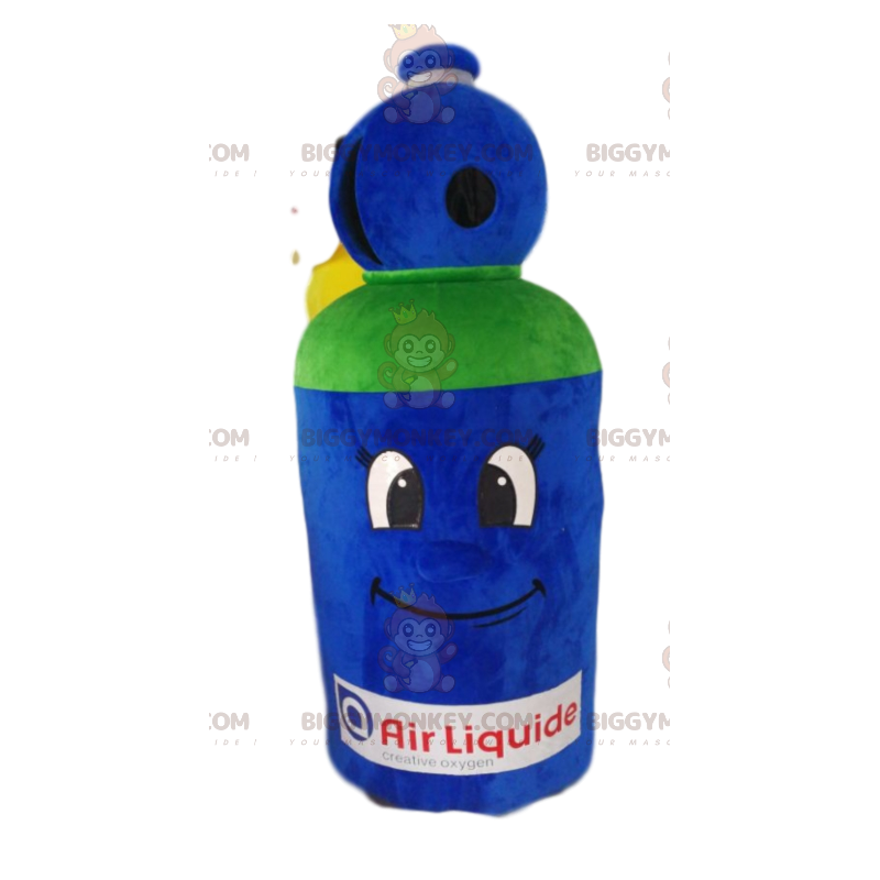 Blå og grøn gasbeholder BIGGYMONKEY™ maskotkostume - Blå og grøn gasbeholder BIGGYMONKEY™ maskotkostume -